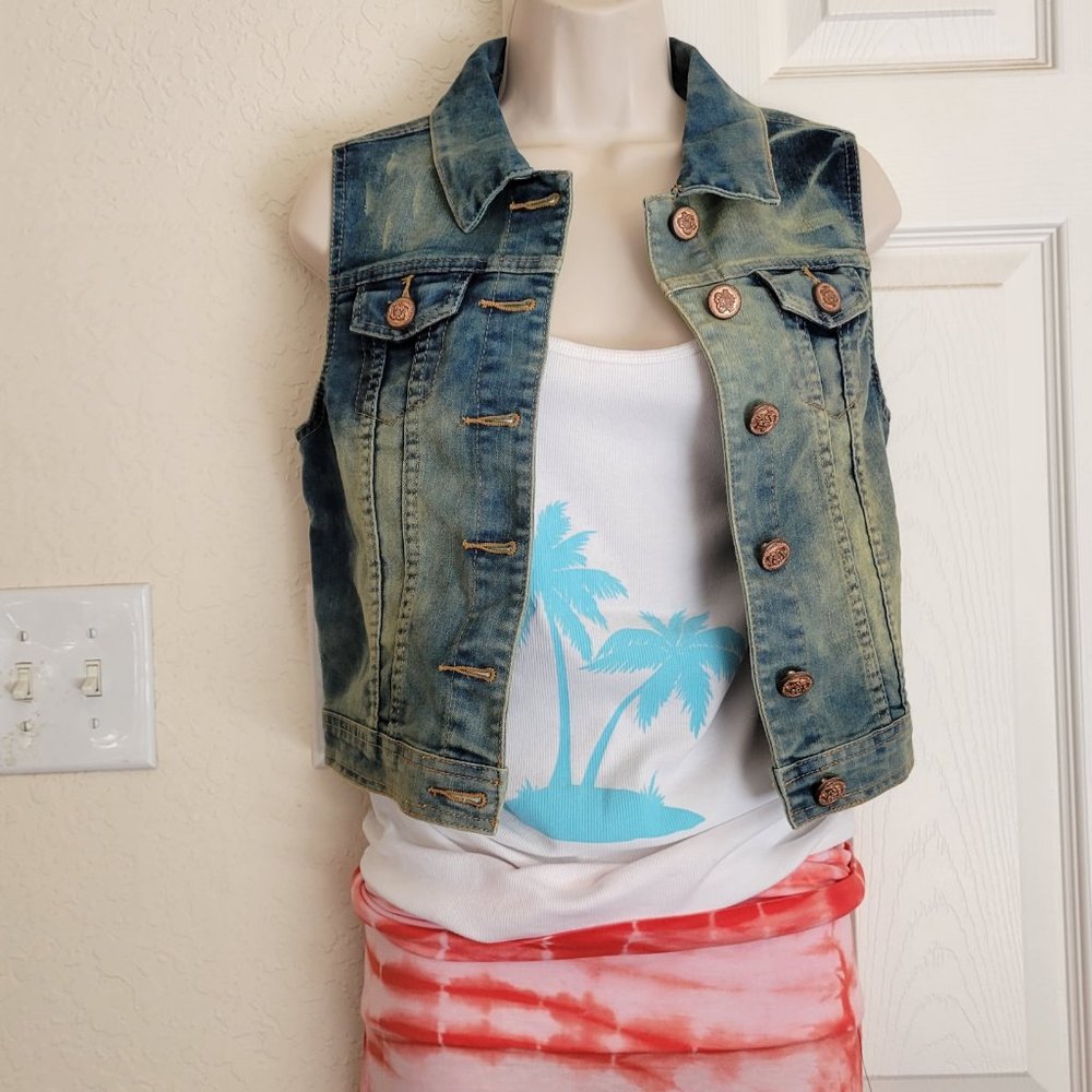 Project Eighteen Denim Vest  Size 3/4 juniors